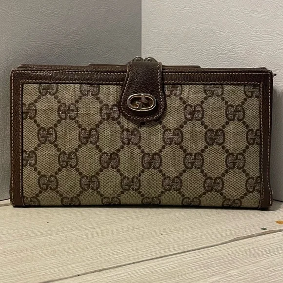 Gucci GG Supreme Canvas Continental Kisslock Wallet - Picture 7 of 7